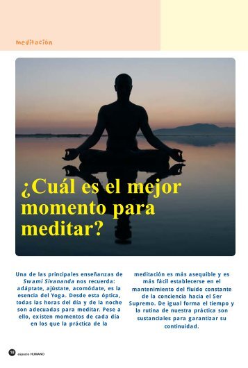 ¿Cuál es el mejor momento para meditar? - Centro de Yoga ...