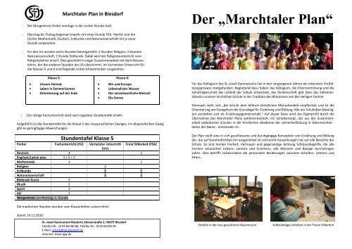 Marchtaler Plan - Privates Sankt-Josef-Gymnasium Biesdorf