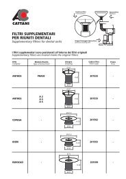 filtri supplementari per riuniti dentali - CATTANI SpA