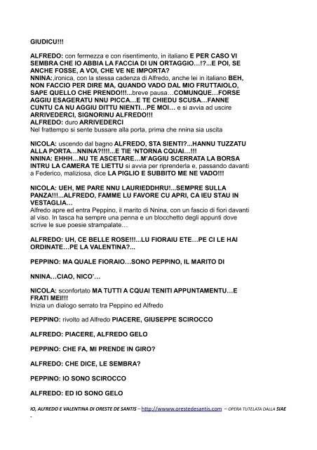Il Copione In dialetto Leccese 6p - Oreste De Santis