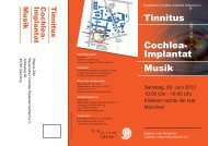 Tinnitus Cochlea- Implantat Musik