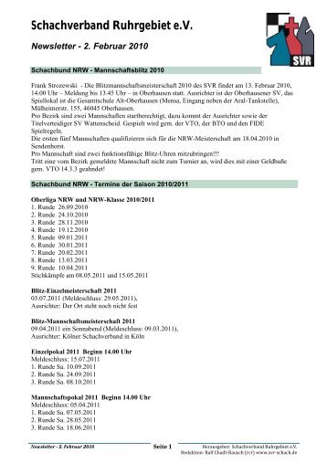 2. Februar 2010 - Schachklub Herne-Sodingen 1924