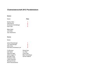Clubmeisterschaft Alpin 2012 - Skiclub-kochel.de