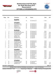 Ergebnisliste - SkiClub Starnberg eV