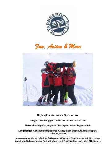 Informationsmaterial für unsere Sponsoren - SkiClub Starnberg eV