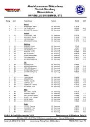 Ergebnisliste - SkiClub Starnberg eV