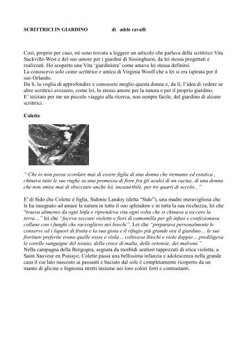 Alcune pagine di "Scrittrici in giardino" - Wanda Montanelli