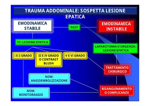 Traumi addominali trattamento conservativo dei parenchimi S ...