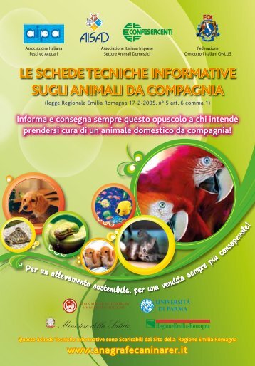 le schede tecniche informative sugli animali da compagnia - AISAD