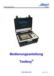 Bedienungsanleitung Testboy - Sklarz