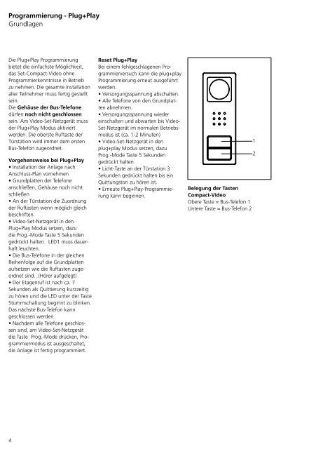 Produkt- information Set-Compact-Video SET CV 850-1 bis ... - Siedle