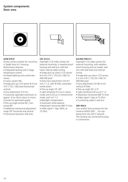 System Manual Access Issue 2011 - Siedle