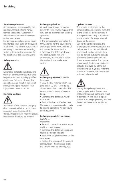 System Manual Access Issue 2011 - Siedle