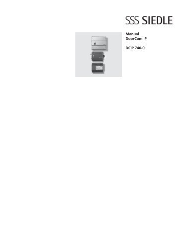 Manual DoorCom IP DCIP 740-0 - Siedle