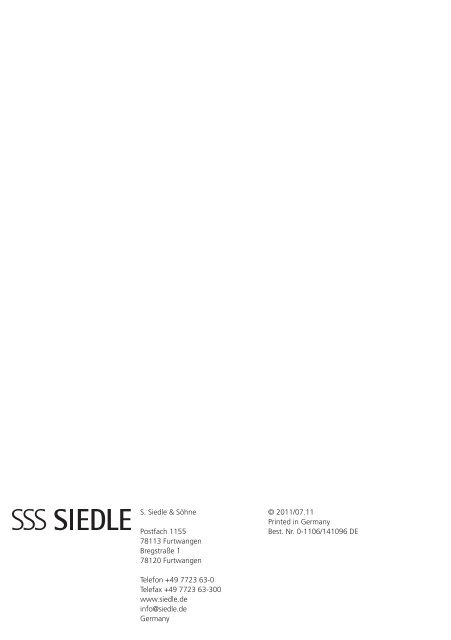 S 850-0 DE Bedienungsanleitung Siedle Scope
