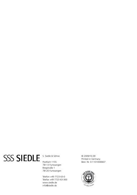Produktinformation Select-Briefkasten Audio SBA 850-0 ... - Siedle