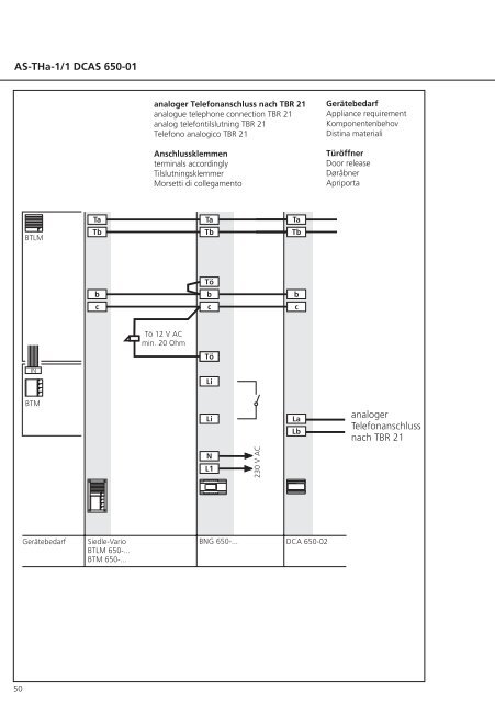 Product information DoorComΔ Analog Set DCAS 650e01 ... - Siedle