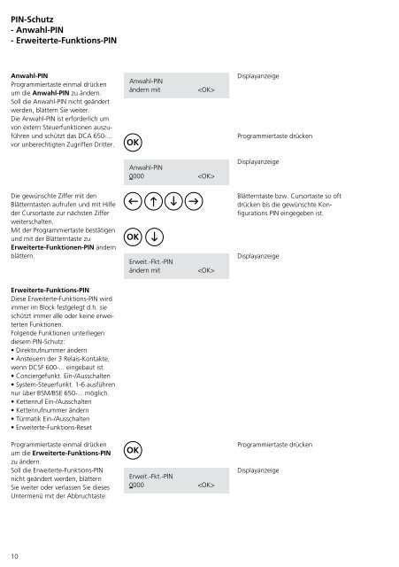 Programmier- anleitung DoorCom® Analog DCA 650-02 ... - Siedle