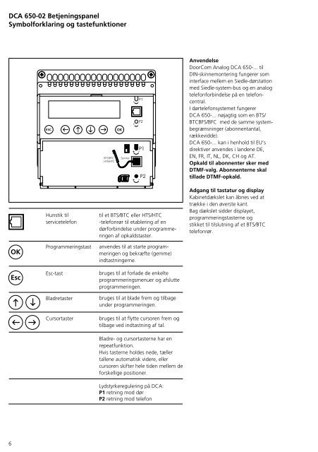 Programmier- anleitung DoorCom® Analog DCA 650-02 ... - Siedle