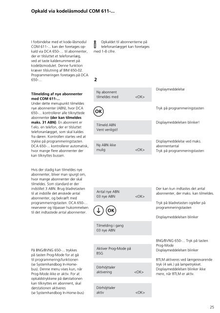 Programmier- anleitung DoorCom® Analog DCA 650-02 ... - Siedle