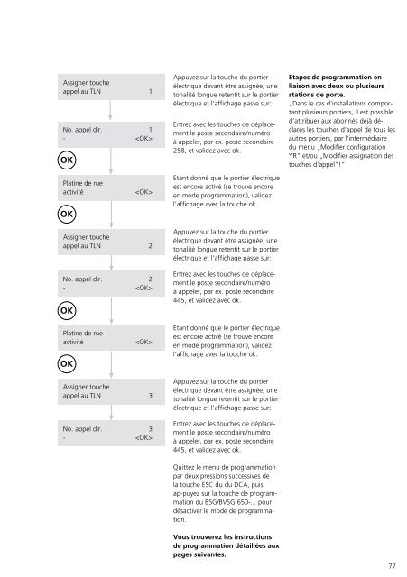 Programmier- anleitung DoorCom® Analog DCA 650-02 ... - Siedle