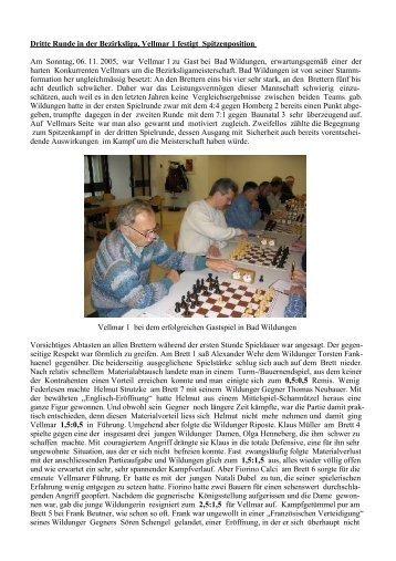 Wochenspiegel Vellmar 45/2005 - Schachklub Vellmar 1950