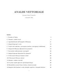 Analisi Vettoriale, a.a. 2011-2012 - Dipartimento di Matematica