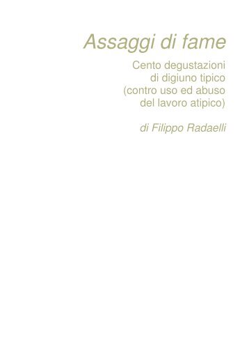 Assaggi di fame - Filippo Radaelli
