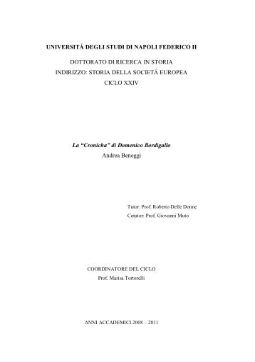 UNIVERSITÁ DEGLI STUDI DI NAPOLI FEDERICO II ... - FedOA