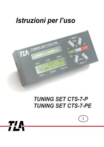 Istruzioni per l'uso - tuning-set.de
