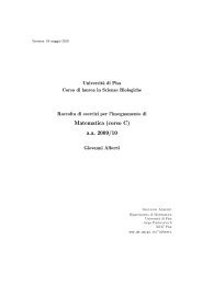 Raccolta di esercizi - Dipartimento di Matematica