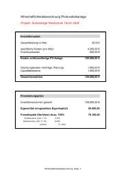 Investitionsplan und Wirtschaftlichkeitsberechnung