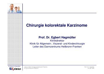 Vortrag prof hagmüller - SLK-Kliniken Heilbronn GmbH