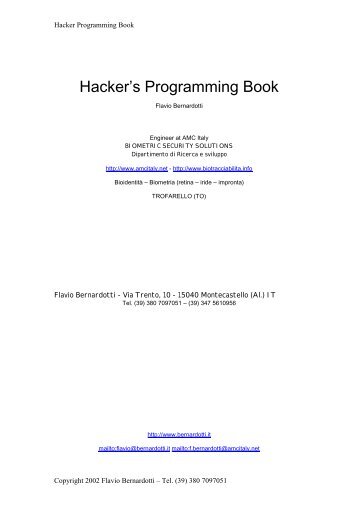 Hacker Programming Book - Flavio Bernardotti
