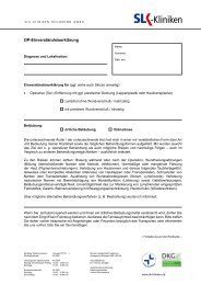 OP-Einverständniserklärung - SLK-Kliniken Heilbronn GmbH