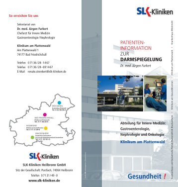 Patienteninformation Darmspiegelung - SLK-Kliniken Heilbronn GmbH