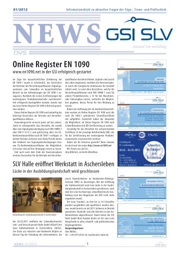 Online Register EN 1090 - SLV Duisburg