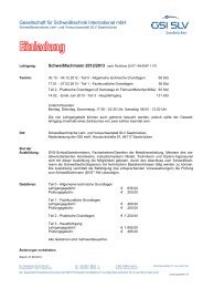 Schweißfachmann-Lehrgang 2009-2010 - SLV Schweißtechnische ...