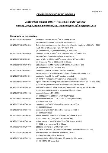 Anl.41-14 unconfirmed minutes of the 41th WG4 ... - SLV Hannover