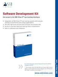 SMI iView X™ Software Development Kit - SensoMotoric Instruments