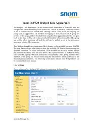 Bridged Line Appearance on snom phones.pdf - snom technology AG