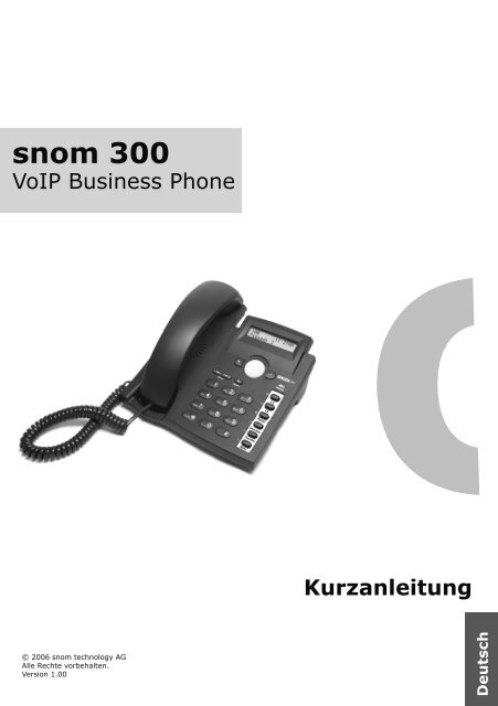 "SNOM 300" Anleitung - Sipgate