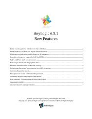 AnyLogic 6.5.1 New Features