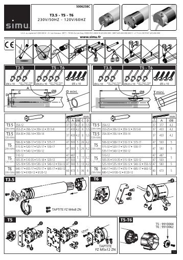 T3.5 T6 T5-T6 T5 T5 T6 T5 T3.5 T3.5 T5 T6 T5 T3.5 ... - Simu Antriebe