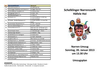 Umzugsplan 2013 DIN A5 Seite 1-4 - Narrenzunft "Häfele Hoi"