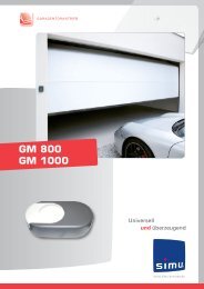 Garagentorantrieb GM 800 - Simu Antriebe
