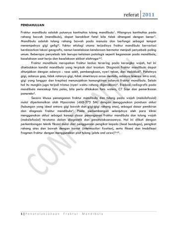 asuhan keperawatan fraktur mandibula pdf asuhan keperawatan fraktur mandibula pdf