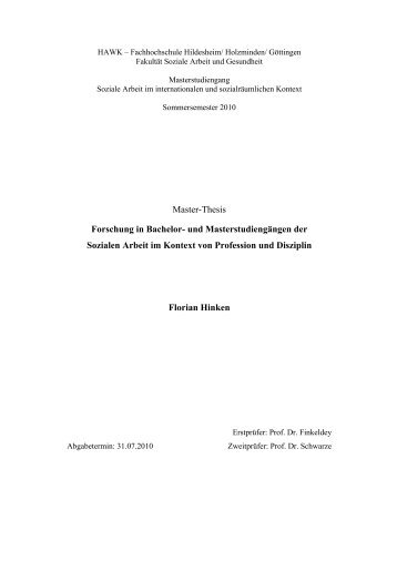 Master-Thesis als PDF-Datei - Socialnet