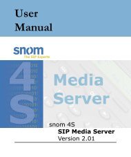 SIP Media Server - snom technology AG