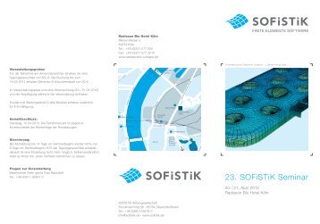 23. SOFiSTiK Seminar - SOFiSTiK AG
